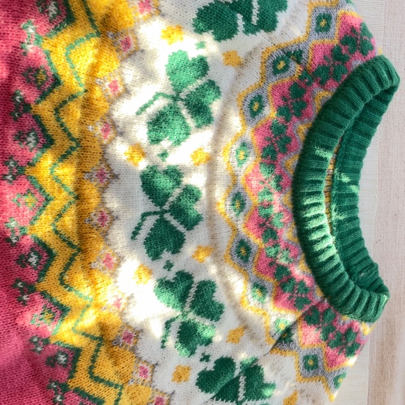 Pink Fair Isle sweater women’s US size S - Picture 10 of 14